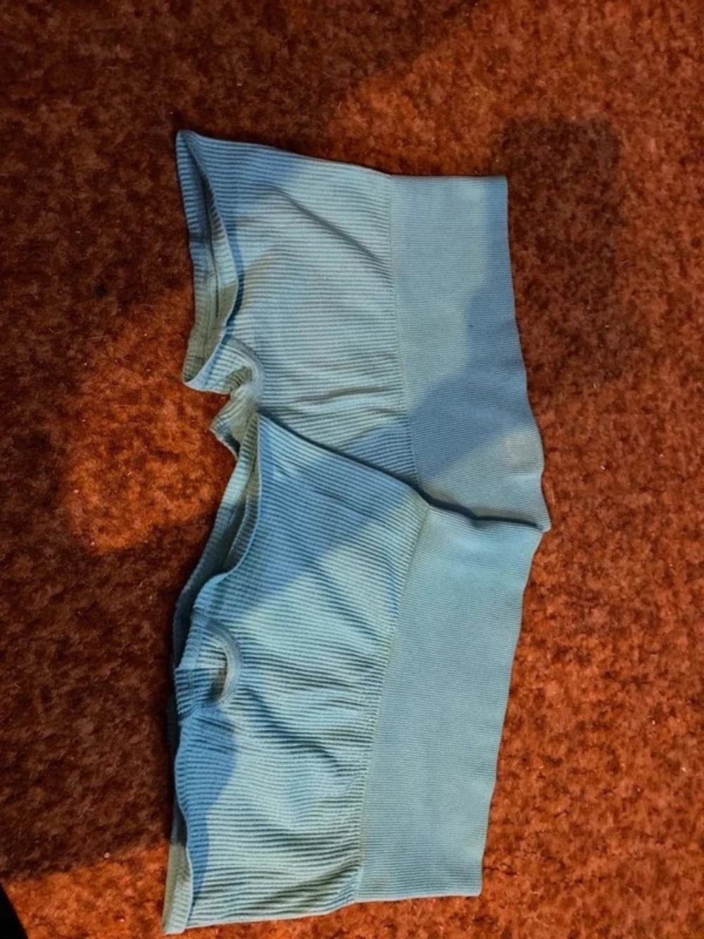 Colsie Ribbed Light Blue High-Waist Bike Shorts